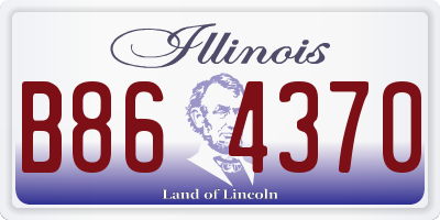 IL license plate B864370