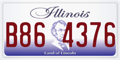 IL license plate B864376