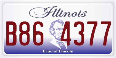 IL license plate B864377