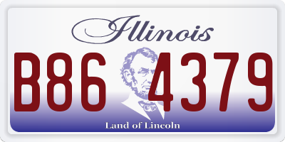 IL license plate B864379