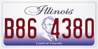 IL license plate B864380
