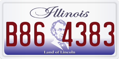IL license plate B864383