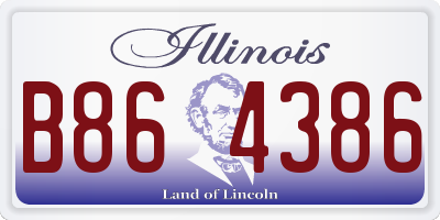 IL license plate B864386