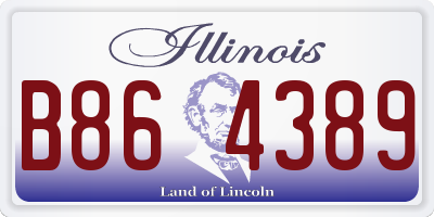 IL license plate B864389