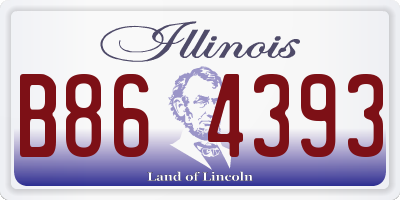 IL license plate B864393