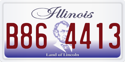 IL license plate B864413