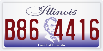 IL license plate B864416