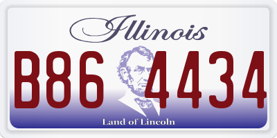 IL license plate B864434
