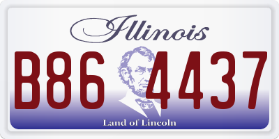 IL license plate B864437