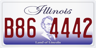 IL license plate B864442