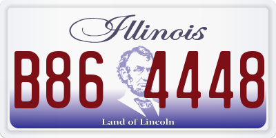 IL license plate B864448