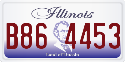 IL license plate B864453