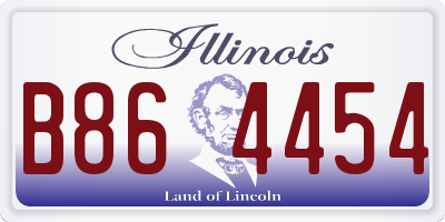 IL license plate B864454