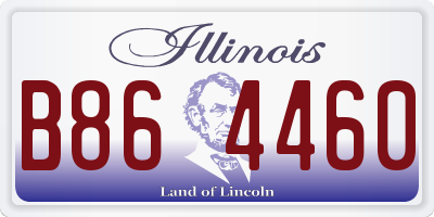 IL license plate B864460