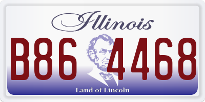 IL license plate B864468