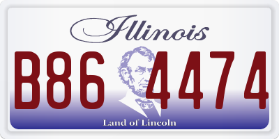 IL license plate B864474