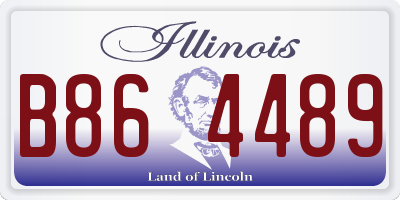 IL license plate B864489