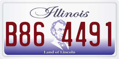 IL license plate B864491