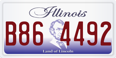 IL license plate B864492