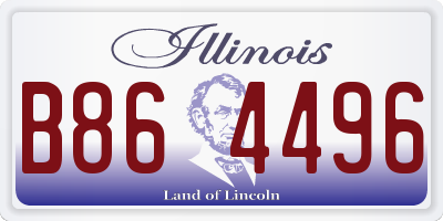 IL license plate B864496