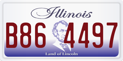 IL license plate B864497