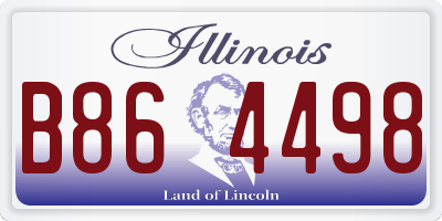 IL license plate B864498