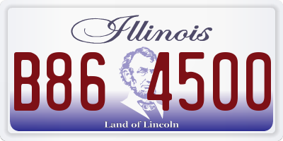 IL license plate B864500