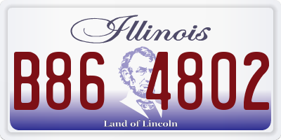 IL license plate B864802