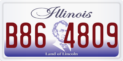IL license plate B864809