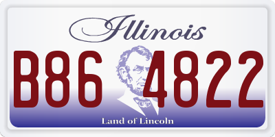 IL license plate B864822