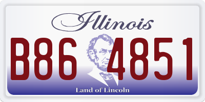 IL license plate B864851