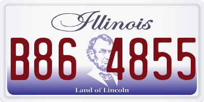 IL license plate B864855