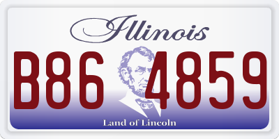IL license plate B864859