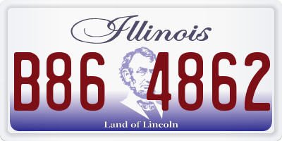 IL license plate B864862