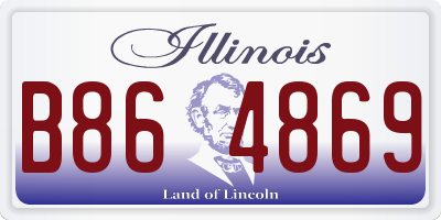 IL license plate B864869