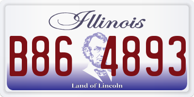 IL license plate B864893