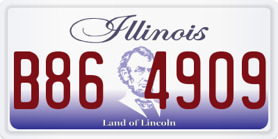 IL license plate B864909
