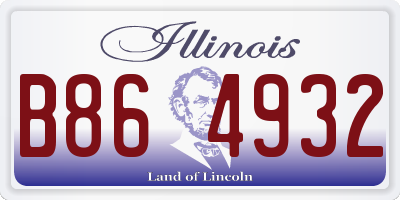 IL license plate B864932