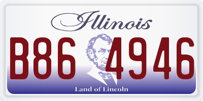 IL license plate B864946