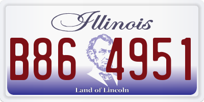 IL license plate B864951