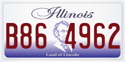 IL license plate B864962