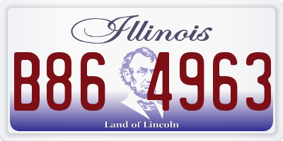 IL license plate B864963