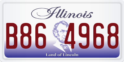 IL license plate B864968