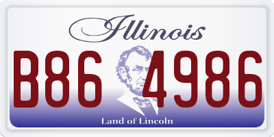 IL license plate B864986