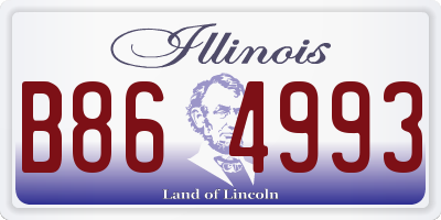 IL license plate B864993