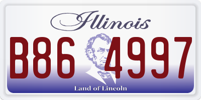 IL license plate B864997
