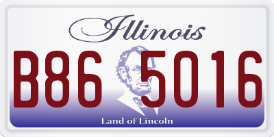 IL license plate B865016