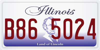 IL license plate B865024