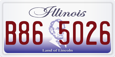 IL license plate B865026