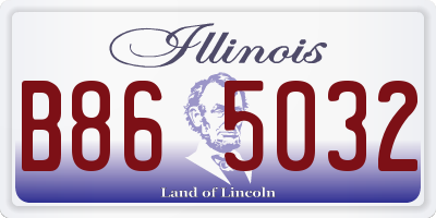 IL license plate B865032